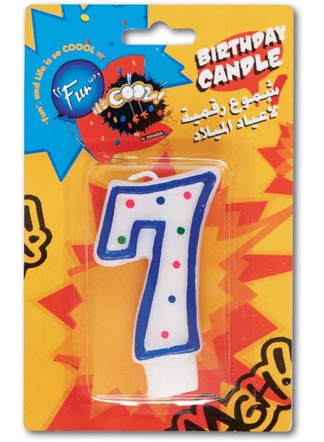 Fun - Number 7 Birthday Candle - Image 1