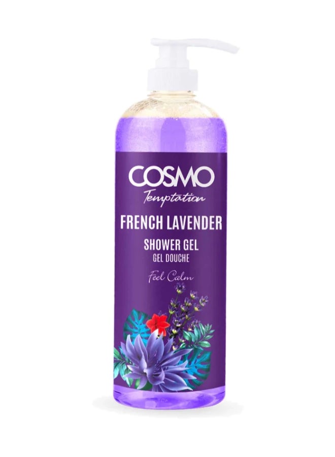 COSMO Temptation Shower Gel French Lavender 1000ml  - Image 1