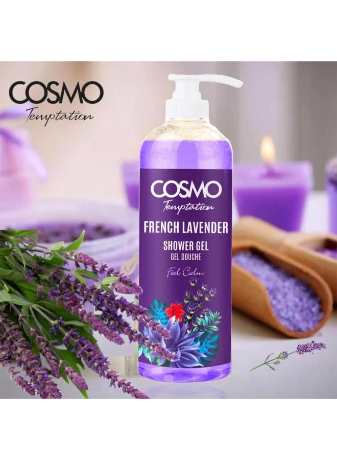COSMO Temptation Shower Gel French Lavender 1000ml  - Image 5