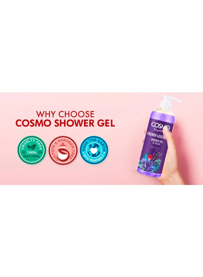 COSMO Temptation Shower Gel French Lavender 1000ml  - Image 4