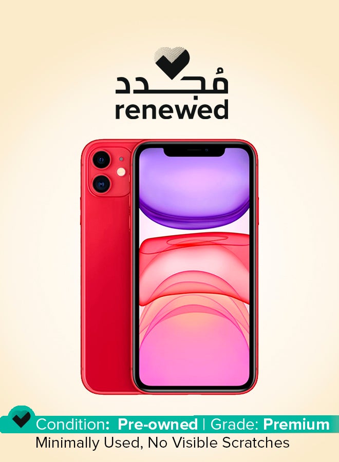 Apple Renewed - iPhone 11 128GB Red 4G With Facetime - International Version - Image 1