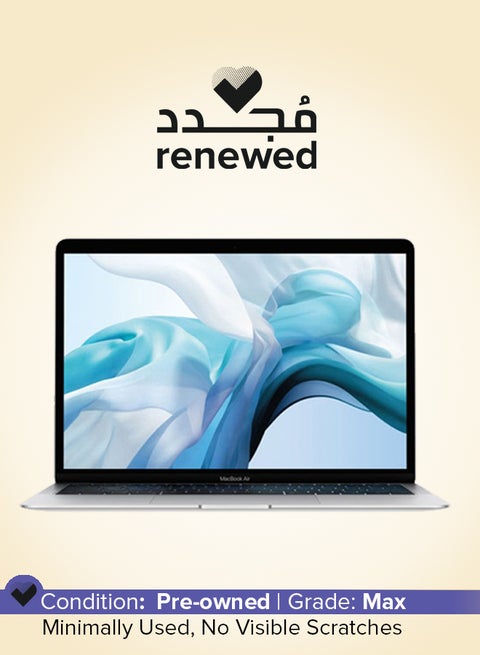 Renewed - MacBook Air 13.3-Inch Retina Display, Core i5 with 1.6GHz Dual Core Processor/8GB RAM/128GB SSD/Intel UHD Graphics 617/English Keyboard -  2019 Silver