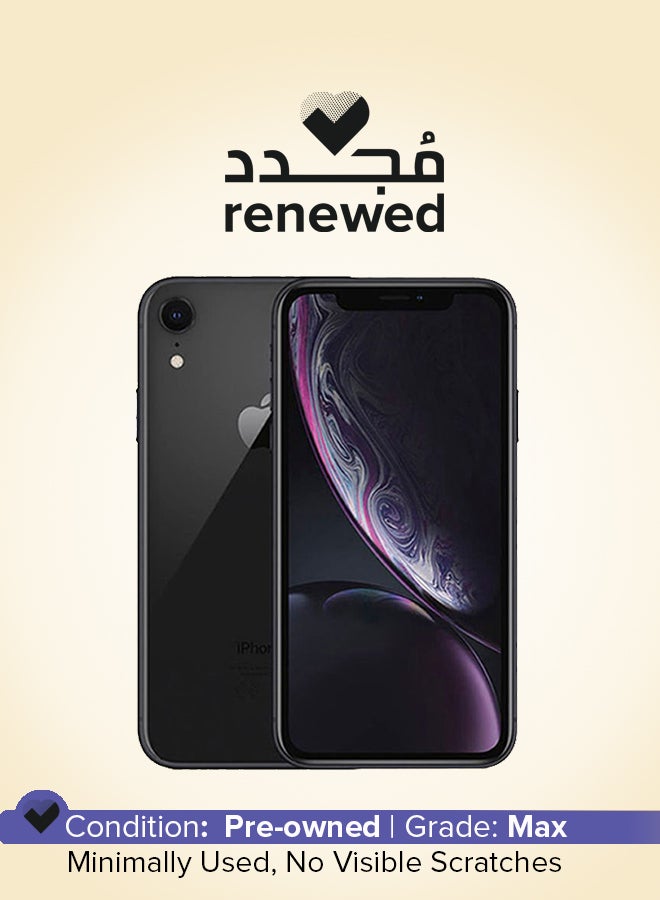 Apple - Renewed - iPhone XR 64GB Black 4G With Facetime - International Version - Image 1