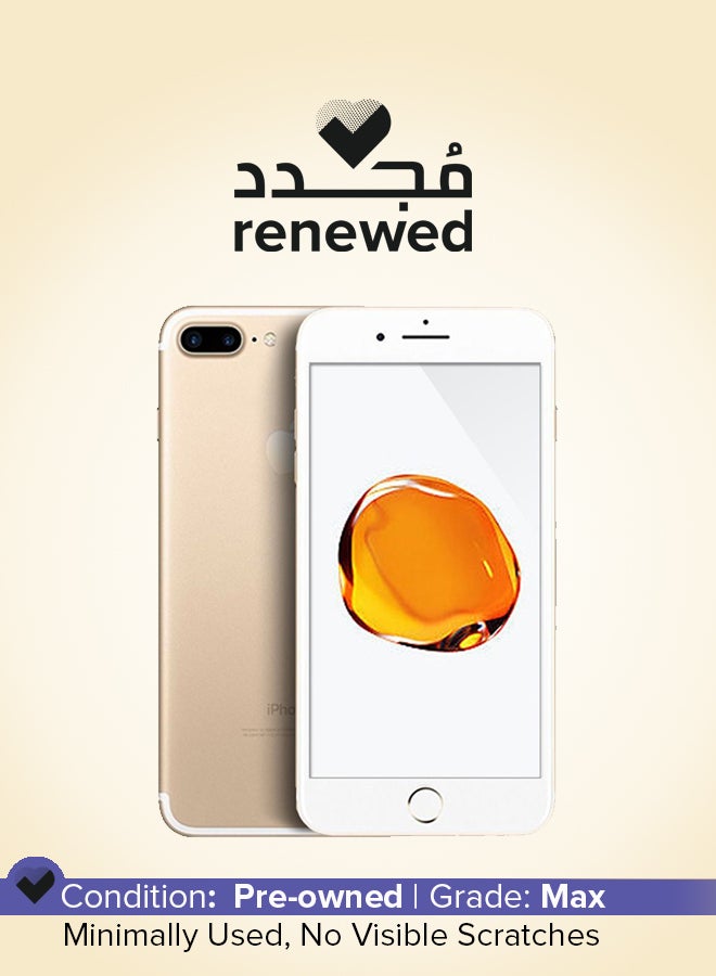 ابل  مُجدد - آيفون 7 بلس بخاصية فيس تايم بلون ذهبي بذاكرة سعة 256 جيجابايت ويدعم تقنية 4G LTE - Image 1