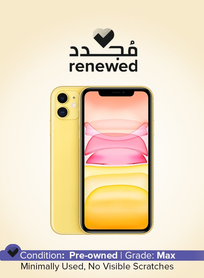 Apple - Renewed - iPhone 11 128GB Yellow 4G With Facetime - International Version - Image 1