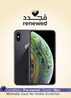 أبل مُجدد - هاتف آيفون XS ماكس مع تطبيق فيس تايم مزود بذاكرة داخلية سعة 64 جيجابايت ويدعم تقنية 4G LTE - نسخة عالمية - لون رمادي فلكي  - Image 1