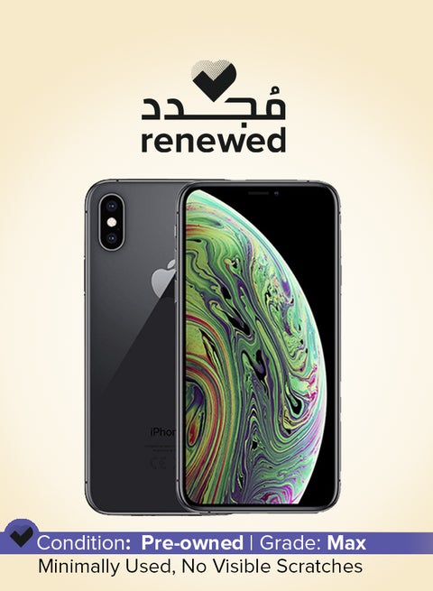 Renewed - iPhone XS Max 64GB Space Gray 4G With Facetime - International Version