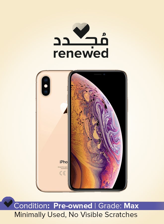 Apple Renewed - iPhone XS 64GB Gold 4G With Facetime - Middle East Version - Image 1