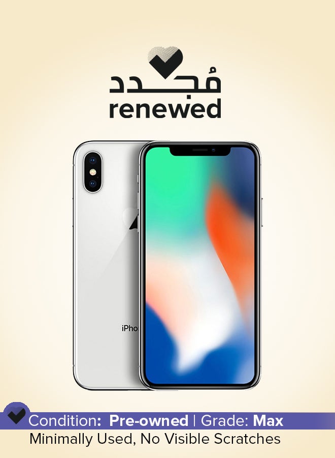 Apple - Renewed - iPhone X 64GB Silver 4G With Facetime - International Version - Image 1