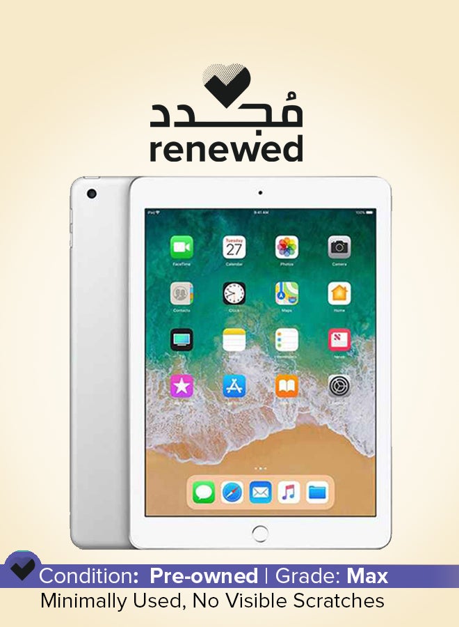 Apple Renewed - iPad 6th Gen (2018) 9.7inch 128GB Wi-Fi Silver - Image 1