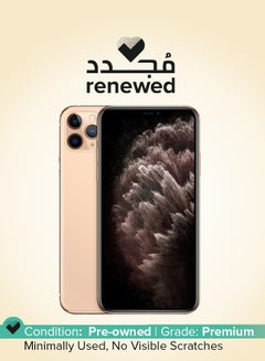Renewed - iPhone 11 Pro Max 256GB Gold 4G With Facetime - Middle East Version