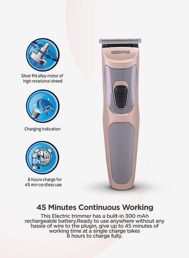 GEEPAS - Rechargeable Hair Trimmer Gold/Black - Image 1