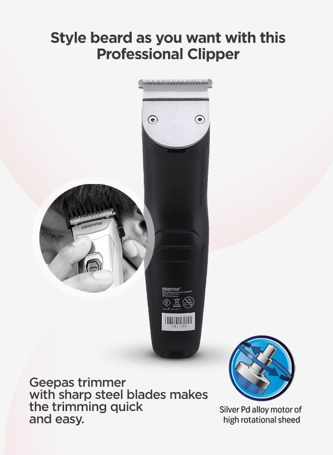 GEEPAS - Rechargeable Hair Trimmer Gold/Black - Image 1