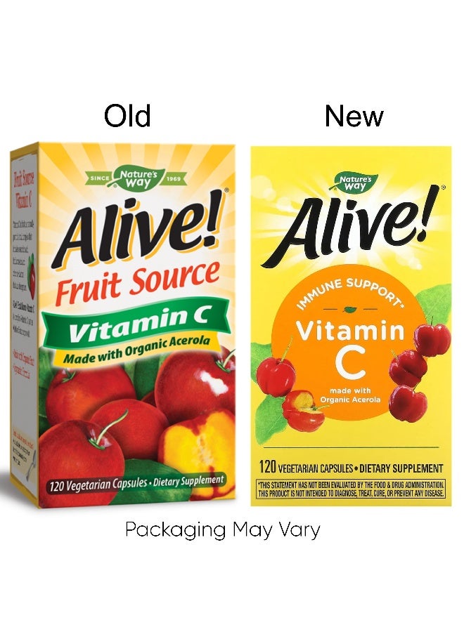 Nature's Way - Organic Vitamin C, 120 Vegetarian Capsules Packaging May Vary - Image 1