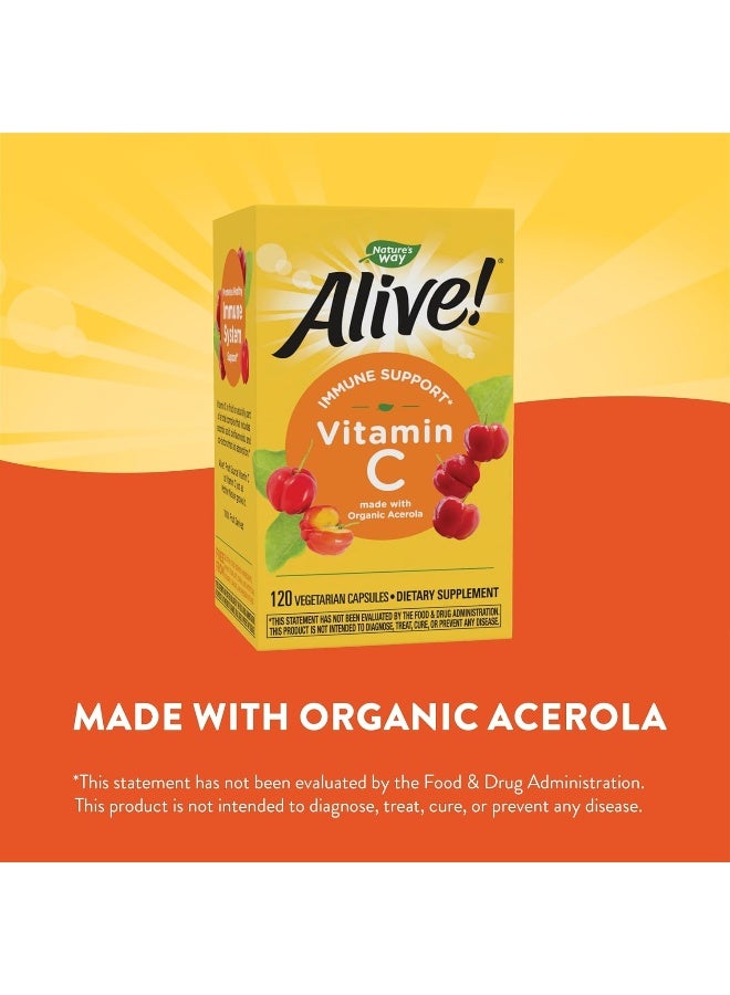 Nature's Way - Organic Vitamin C, 120 Vegetarian Capsules Packaging May Vary - Image 1