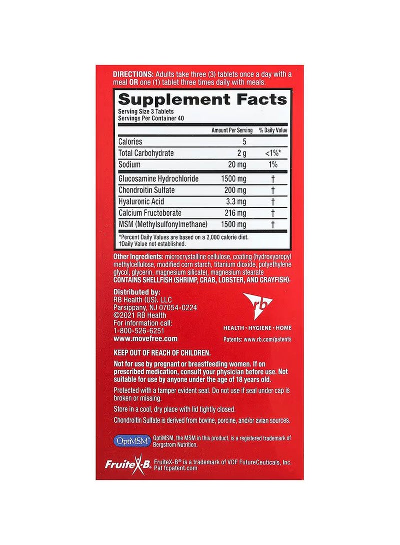 شيف مكمل غذائي لصحة المفاصل موف فري - 120 قرص - Image 2
