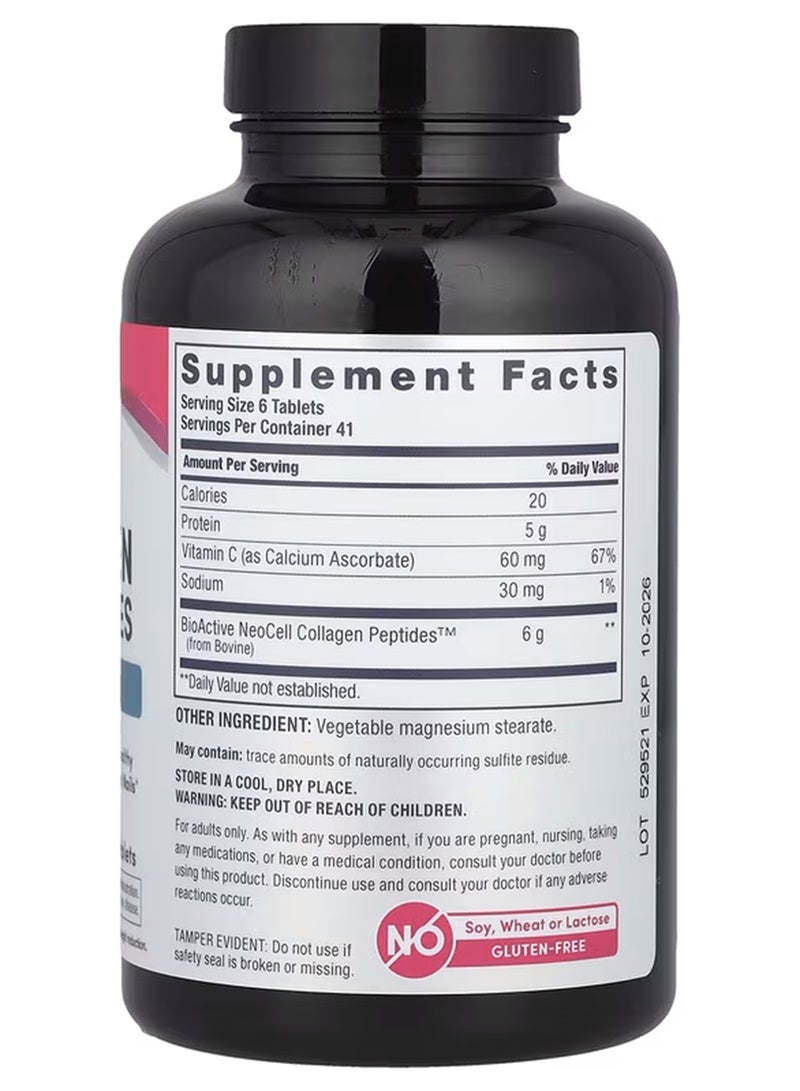 NEOCELL Grassfed Collagen Peptides + Vitamin C, 250 Tablets  - Image 2