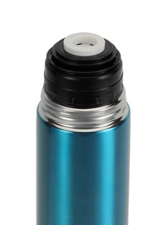 Royalford Vacuum Bottle Double Wall Stainless Steel 1000Ml 33.5Oz Hot Cool 304 Stainless Steel Inner Pot Blue/Brown-Assorted  - Image 4