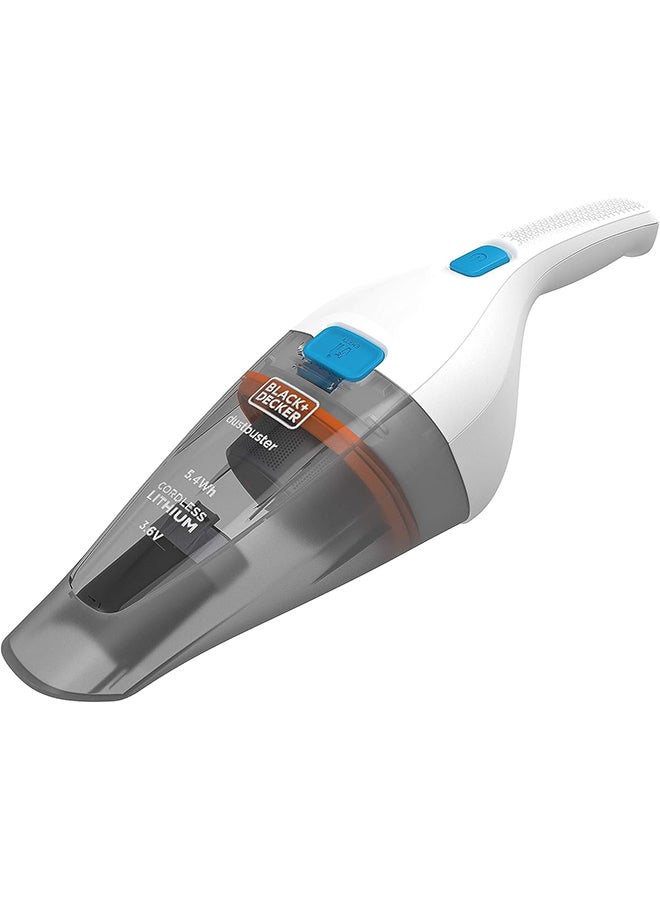BLACK+DECKER - Cordless Handheld Portable Vacuum Cleaner, 3.6V, Lithium-Ion Battery 1.5Ah, 8AW Suction Power, 325ml Visible Dirt Bowl, Quick and Easy Cleaning, 5.4 W NVC115JL-B5 White/Grey - Image 1