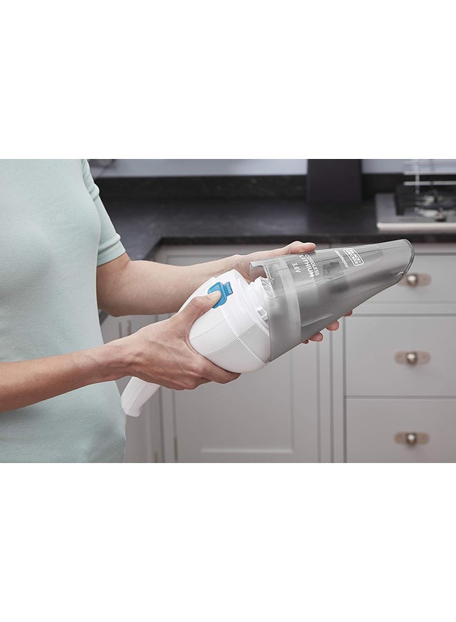 BLACK+DECKER - Cordless Handheld Portable Vacuum Cleaner, 3.6V, Lithium-Ion Battery 1.5Ah, 8AW Suction Power, 325ml Visible Dirt Bowl, Quick and Easy Cleaning, 5.4 W NVC115JL-B5 White/Grey - Image 1