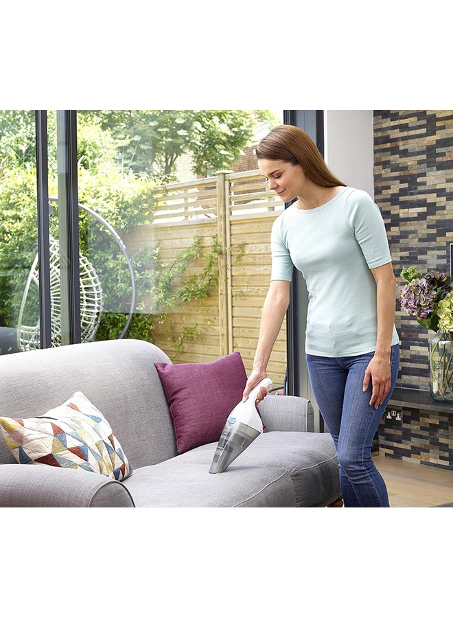 BLACK+DECKER - Cordless Handheld Portable Vacuum Cleaner, 3.6V, Lithium-Ion Battery 1.5Ah, 8AW Suction Power, 325ml Visible Dirt Bowl, Quick and Easy Cleaning, 5.4 W NVC115JL-B5 White/Grey - Image 1