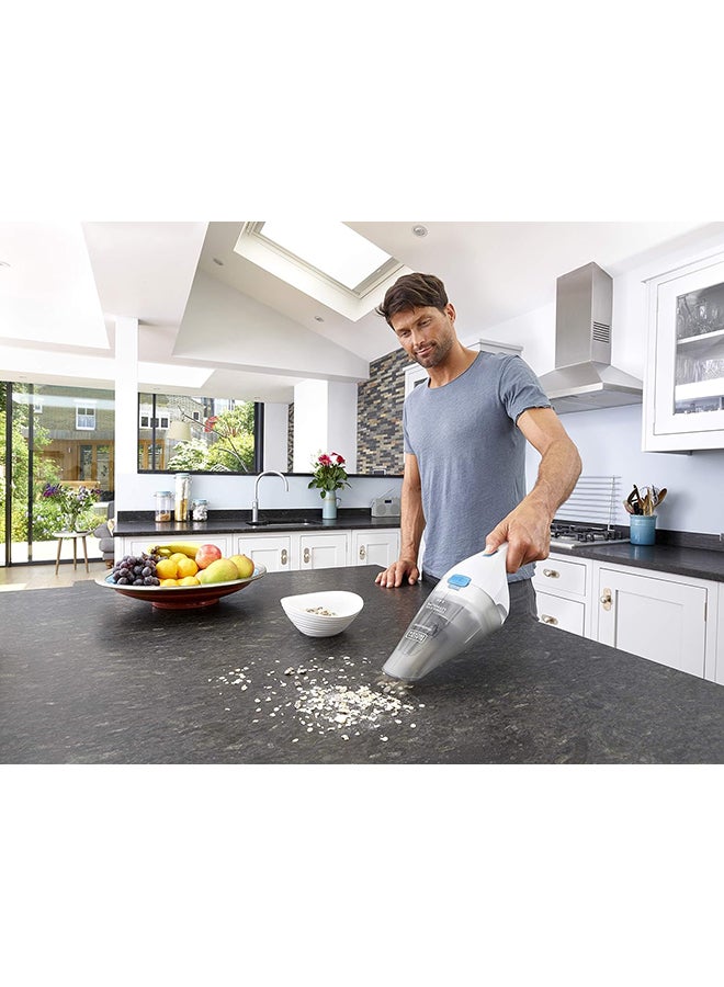 BLACK+DECKER - Cordless Handheld Portable Vacuum Cleaner, 3.6V, Lithium-Ion Battery 1.5Ah, 8AW Suction Power, 325ml Visible Dirt Bowl, Quick and Easy Cleaning, 5.4 W NVC115JL-B5 White/Grey - Image 1