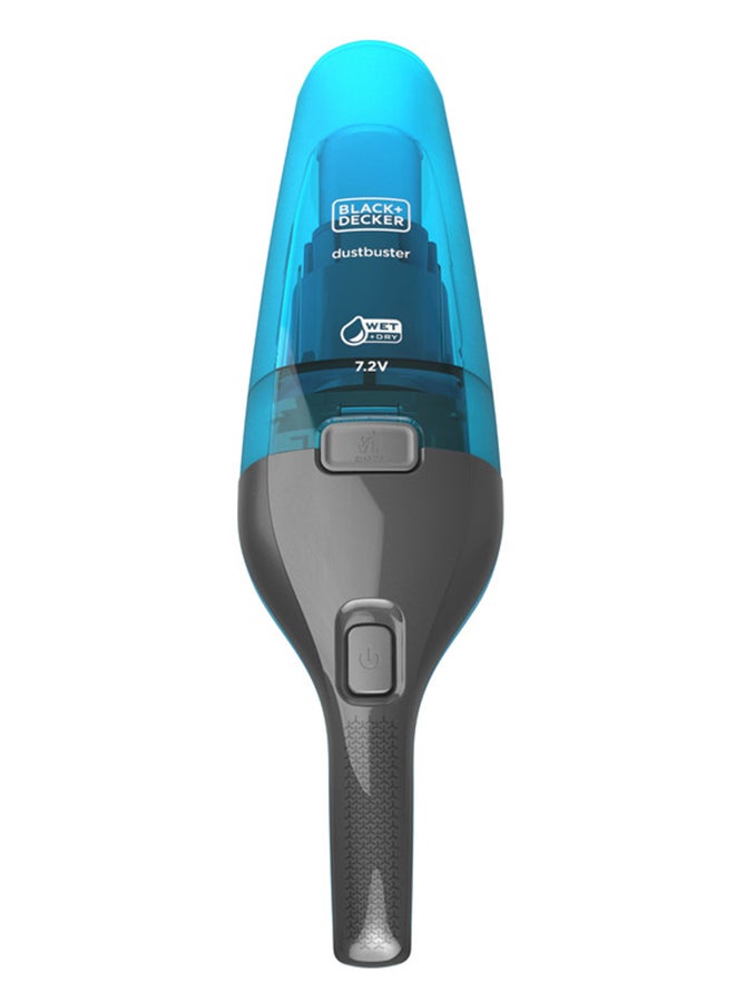 بلاك اند ديكر مكنسة اليدوية اللاسلكية داستبستر للتنظيف الرطب والجاف، بطارية ليثيوم أيون 7.2 فولت 1.5 أمبير ساعة، قوة شفط 14 واط هوائي، قاعدة شحن مرفقة، 385 ml 10.8 W WDC215WA-B5 أزرق/رمادي - Image 1
