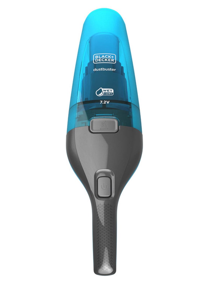 BLACK+DECKER Cordless Dustbuster Handheld Vacuum Cleaner, Wet & Dry, 7.2V 1.5Ah Li-Ion Battery, 385ml Capacity, Includes Charger Base, 385 ml 10.8 W WDC215WA-B5 Blue/Grey - Image 1