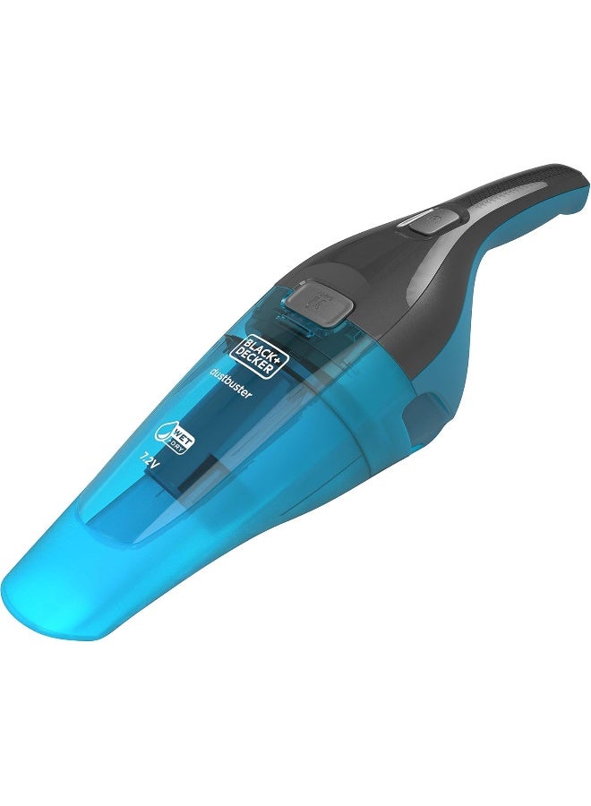 Cordless Dustbuster Handheld Vacuum Cleaner, Wet & Dry, 7.2V 1.5Ah Li-Ion Battery, 385ml Capacity, Includes Charger Base, 385 ml 10.8 W WDC215WA-B5 Blue/Grey