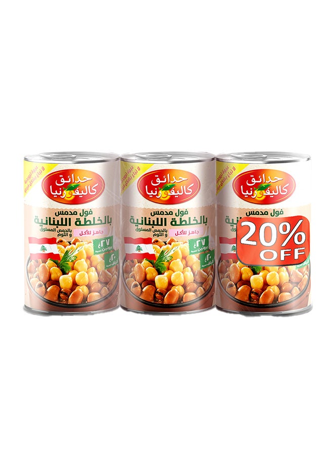 California Garden Foul Medammas Lebanes Recipe 450grams Pack of 3  - Image 2