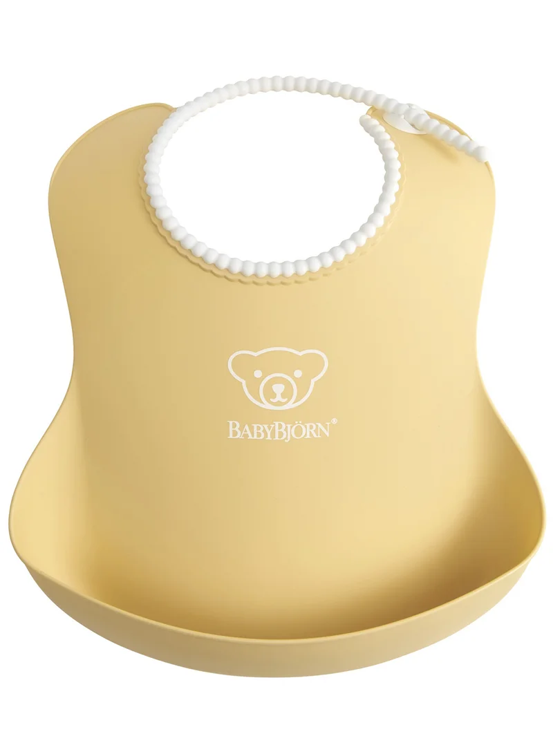 BABYBJORN Pack Of 2 Small Baby Bib, Powder - Yellow And Powder Green
