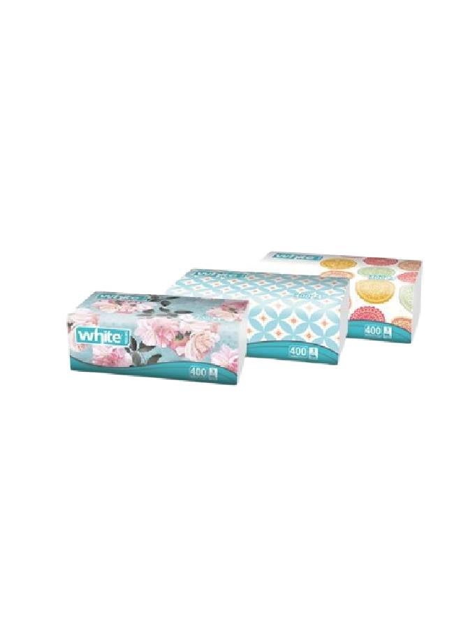 Facial Tissue - 400 sheet Multiple shapes White
