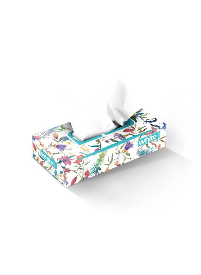 وايت مجموعة مناديل ورقية للوجه مكونة من 200 قطعة أبيض - Image 2