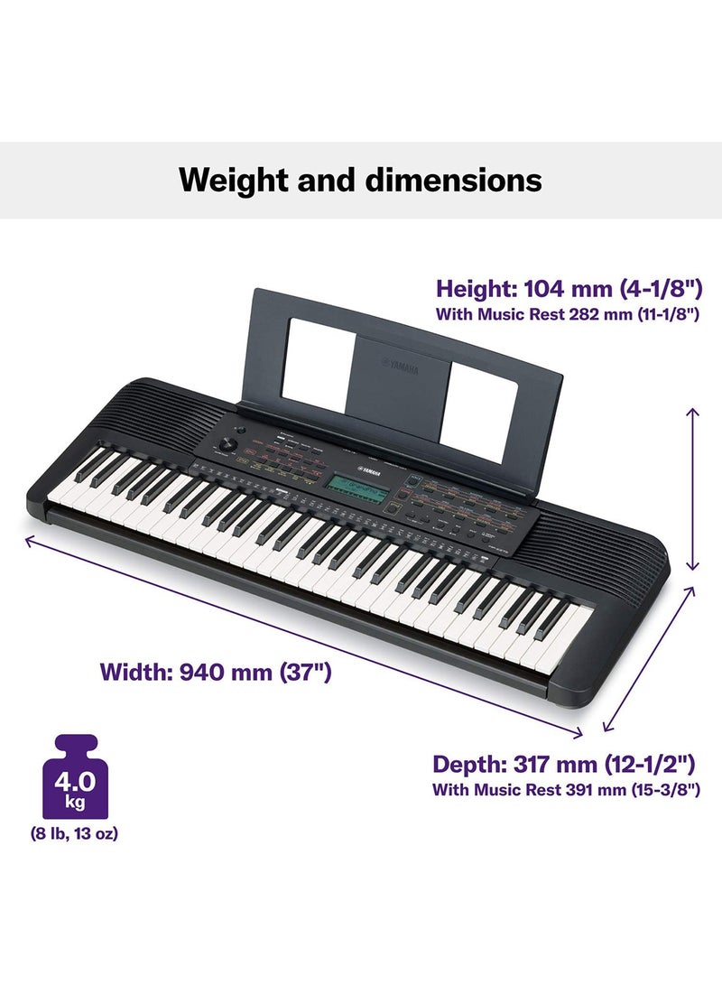 YAMAHA - PSR-E273 Portable Keyboard Black - Image 1