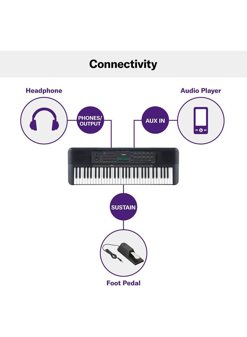 YAMAHA - PSR-E273 Portable Keyboard Black - Image 1