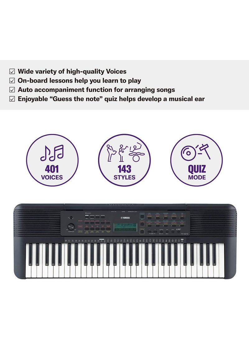 YAMAHA - PSR-E273 Portable Keyboard Black - Image 1