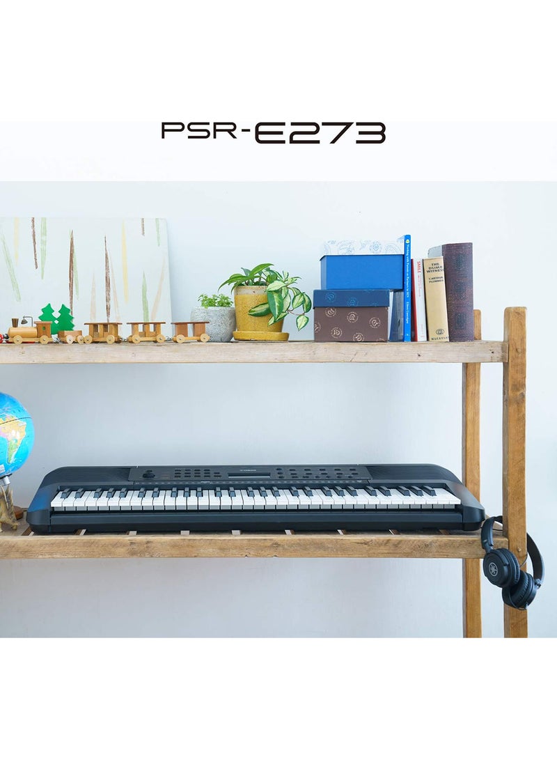 YAMAHA - PSR-E273 Portable Keyboard Black - Image 1