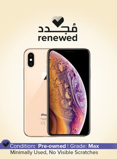 أبل مجدد - آيفون XS ماكس مع تطبيق فيس تايم لون ذهبي سعة 64 جيجابايت يدعم تقنية 4G LTE - منطقة الشرق الأوسط  - Image 1