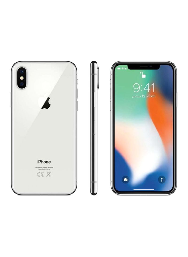 Apple - Renewed - iPhone X 256GB Silver 4G With Facetime - International Version - Image 1