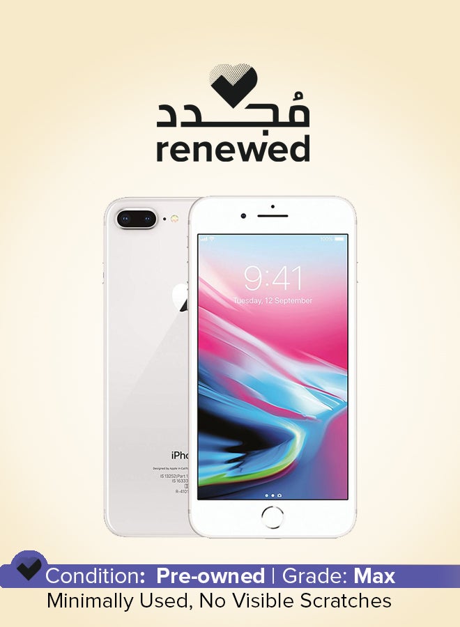 Apple - Renewed - iPhone 8 Plus 64GB Silver 4G With Facetime - International Version - Image 1