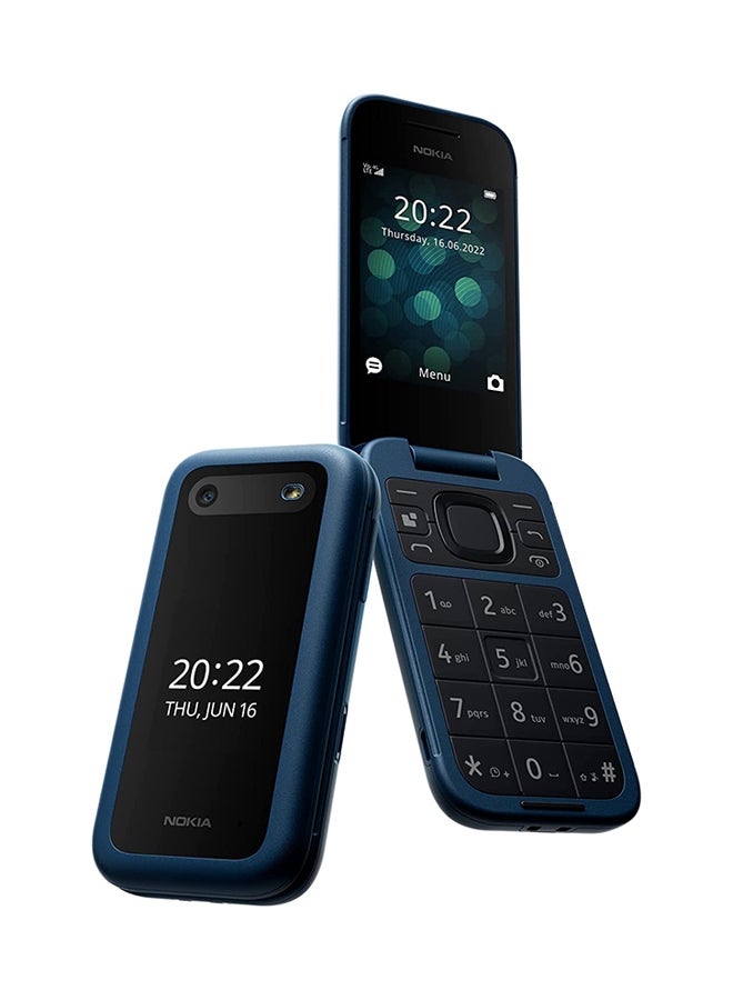 NOKIA 2660 Flip Dual Sim Feature Phone Blue 48MB RAM 128MB 4G - International Version - Image 1