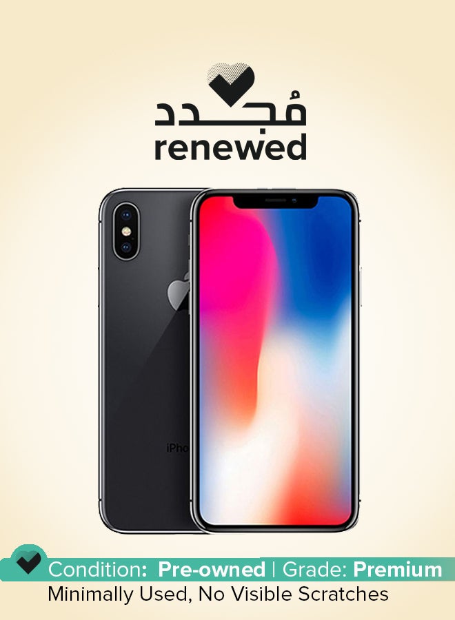 Apple - Renewed - iPhone X 64GB Space Gray 4G With Facetime - International Version - Image 1