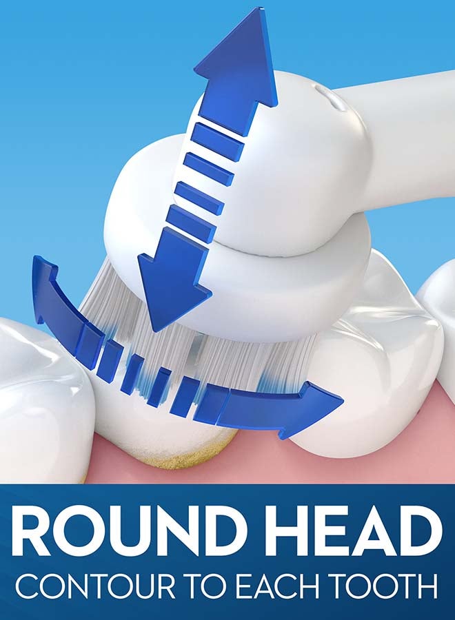 أورال بي فرشاة أسنان فايتليتي 100 سينسي ألتراثين قابلة لإعادة الشحن بشكل البتلة أبيض - Image 4