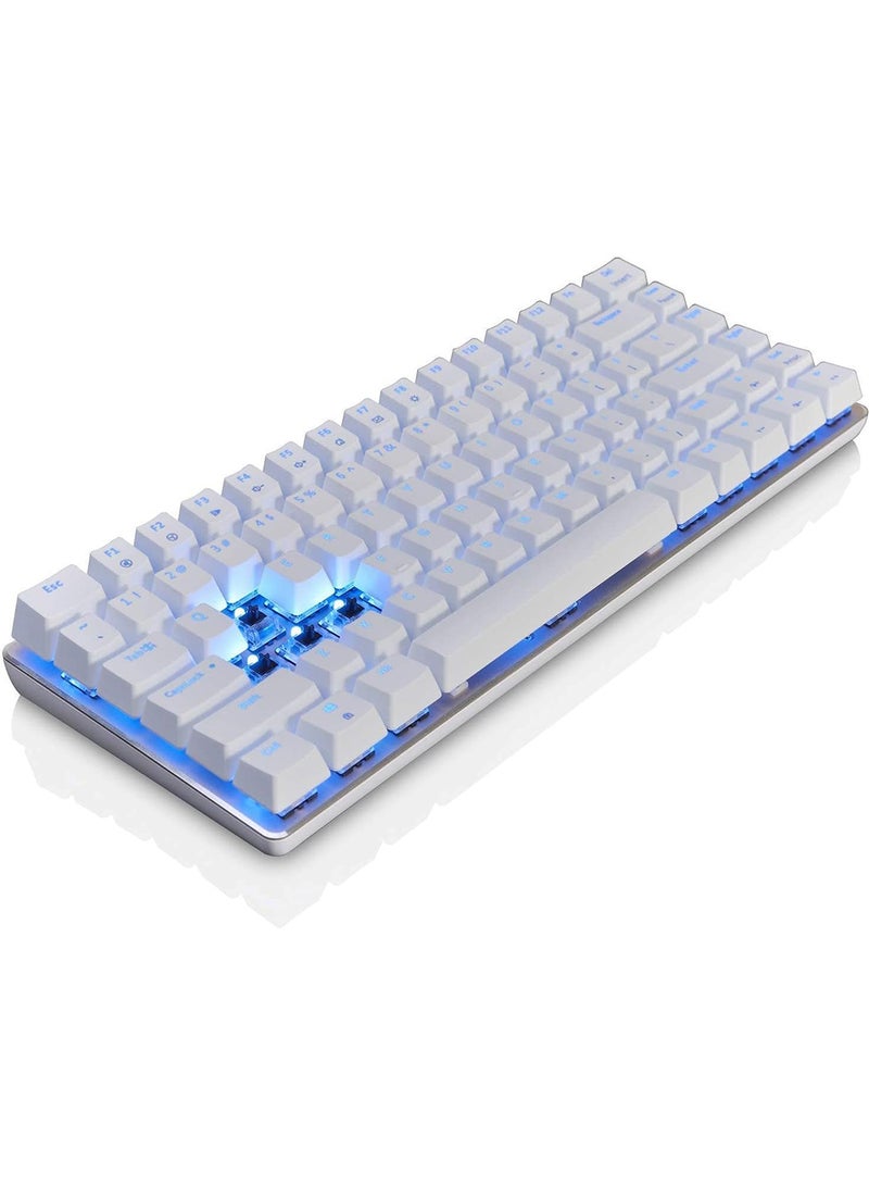 Ajazz - AK33 Gaming 82 keys Mechanical keyboard, Blue backlit Wired keys Computer keyboard for PC Laptop gaming(Blue Switch) - Image 1