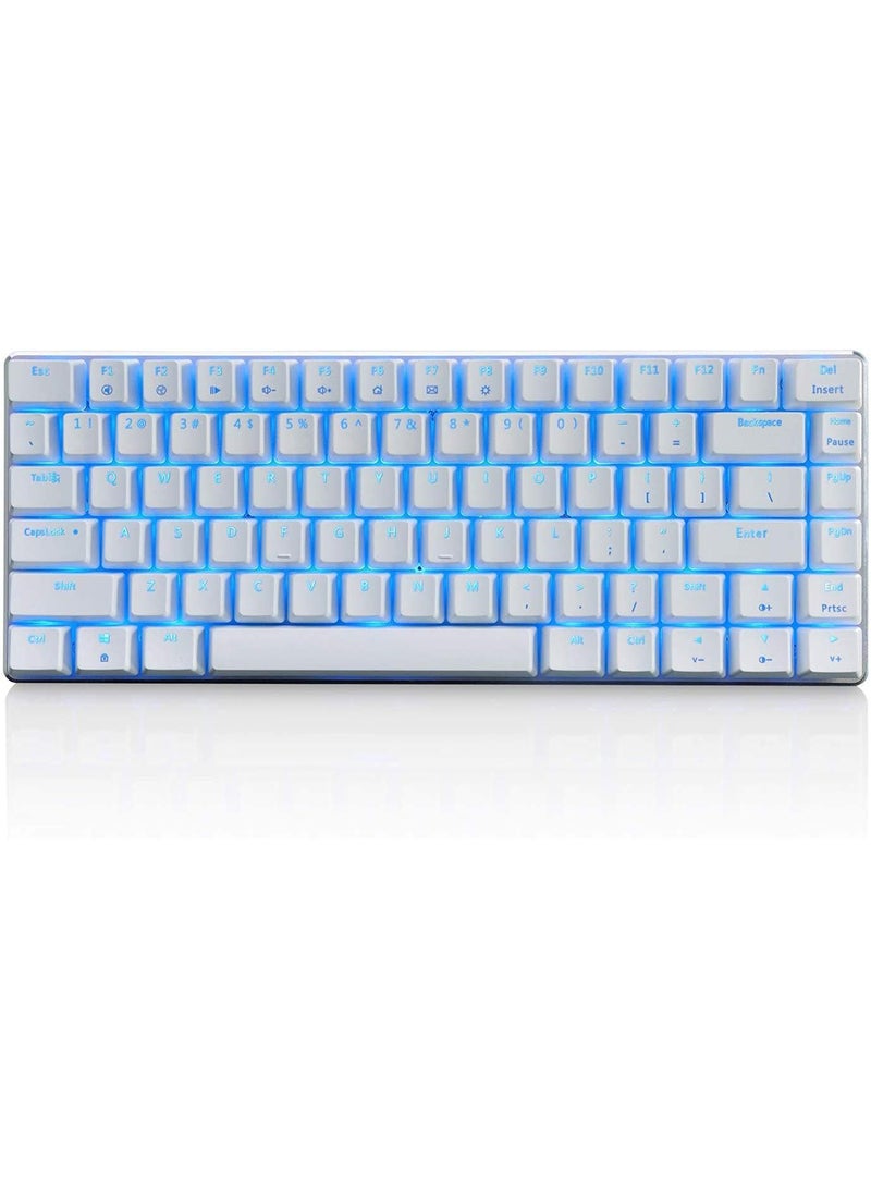 Ajazz - AK33 Gaming 82 keys Mechanical keyboard, Blue backlit Wired keys Computer keyboard for PC Laptop gaming(Blue Switch) - Image 1
