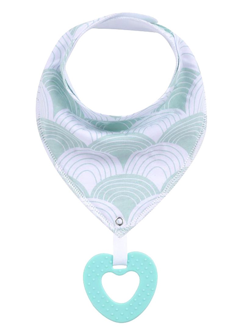 Little Story Set Of 2 Bandana Drool Organic Cotton Nickel Free Metal Super Absorbent Bibs - Love - Image 3