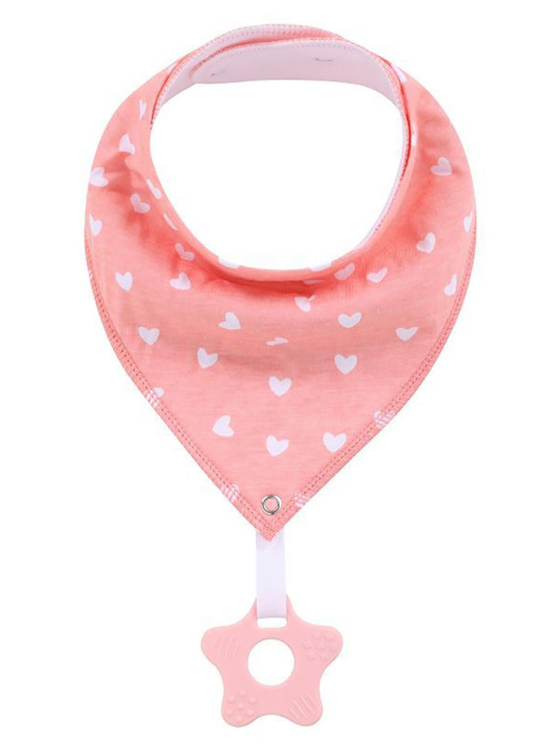 Little Story Set Of 2 Bandana Drool Organic Cotton Nickel Free Metal Super Absorbent Bibs - Love - Image 2