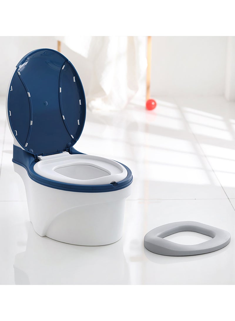 Eazy Kids Potty Training Seat With Pee Guard And Removable Bowl - Blue  - Image 4