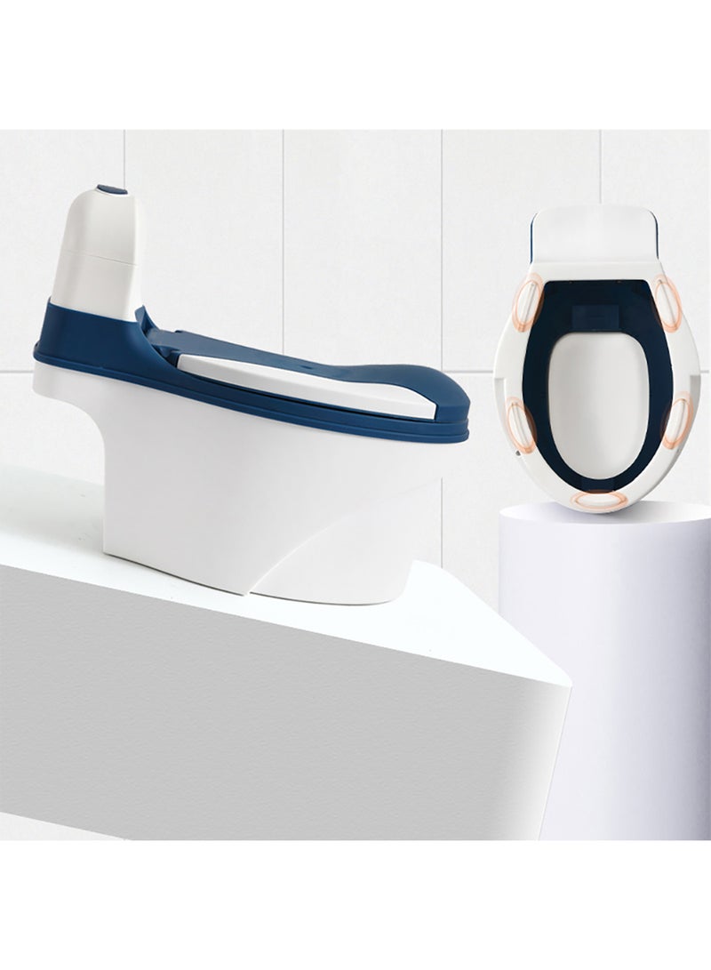 Potty Training Seat With Pee Guard And Removable Bowl - Blue