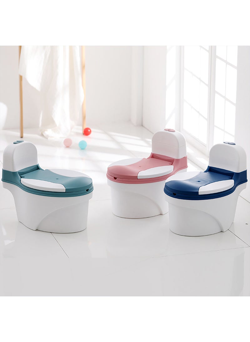 Potty Training Seat With Pee Guard And Removable Bowl - Blue